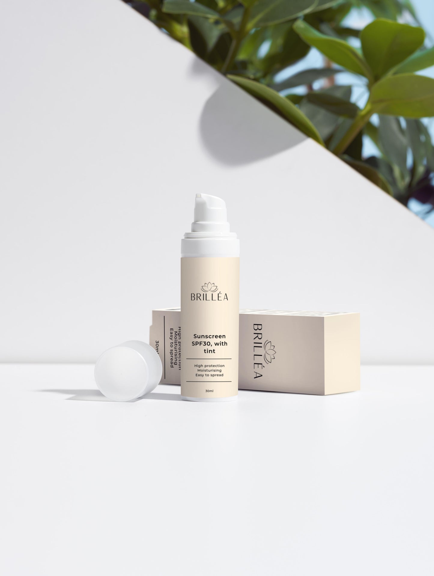 Sonnencreme SPF30, mit Tönung - 30ml - Brilléa (9087490359620)