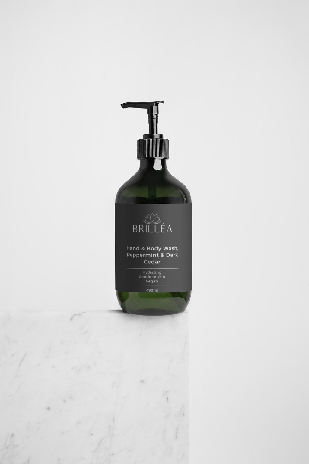 Naturseife Hand & Body Pfefferminze & Dunkle Zeder - 490ml