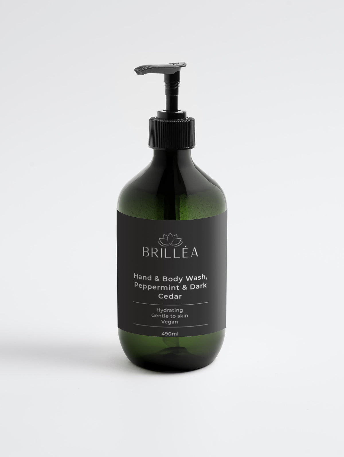 Naturseife Hand & Body Pfefferminze & Dunkle Zeder - 490ml